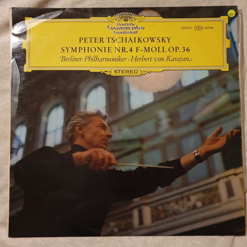 Peter Tschaikowsky, Herbert von Karajan  Symphonie Nr. 4 F-moll Op. 36 - Vinyl LP Record - ...