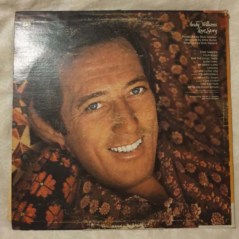 Andy Williams - Love Story - Vinyl LP Record - Very-Good Quality (VG)