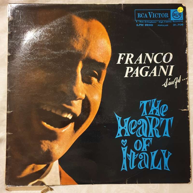 Franco Pagani  The Heart Of Italy - Vinyl LP Record - Good+ Quality (G+)