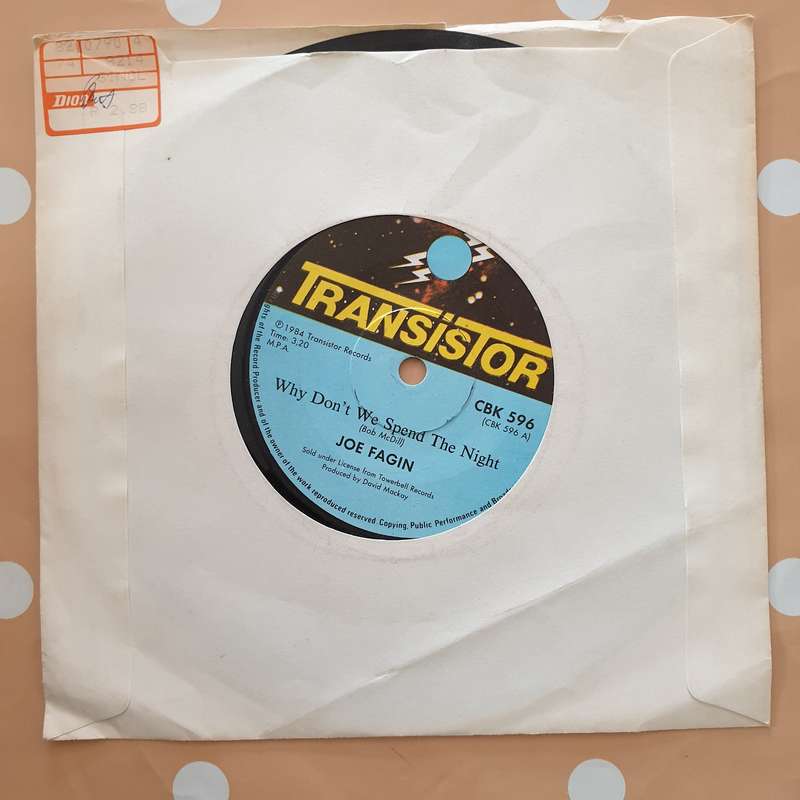 Joe Fagin  Why Don't We Spend The Night - Vinyl 7" Record - Very-Good+ Quality (VG+)