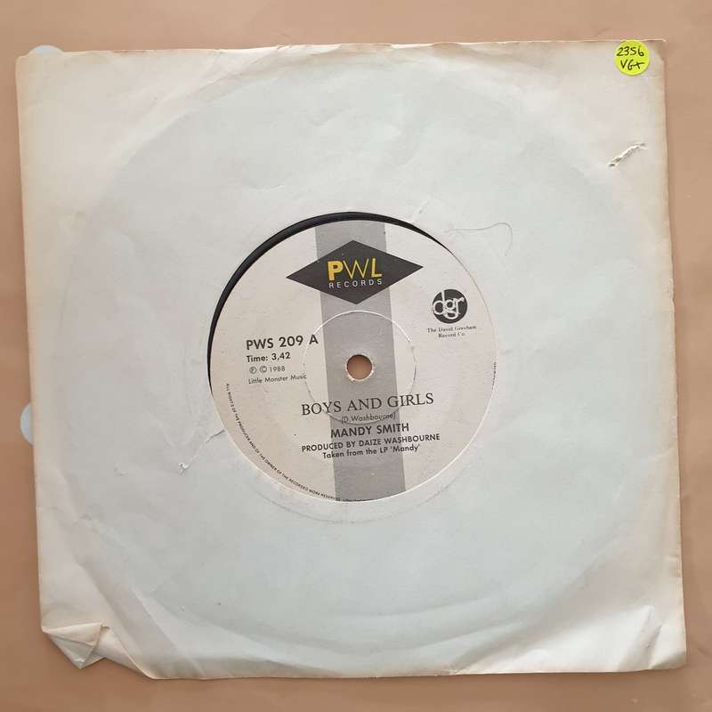 Mandy Smith  Boys And Girls - Vinyl 7" Record - Very-Good+ Quality (VG+)