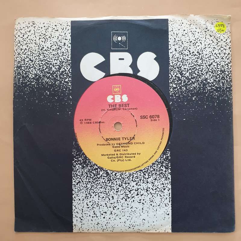 Bonnie Tyler - The Best - Vinyl 7" Record - Very-Good+ Quality (VG+)