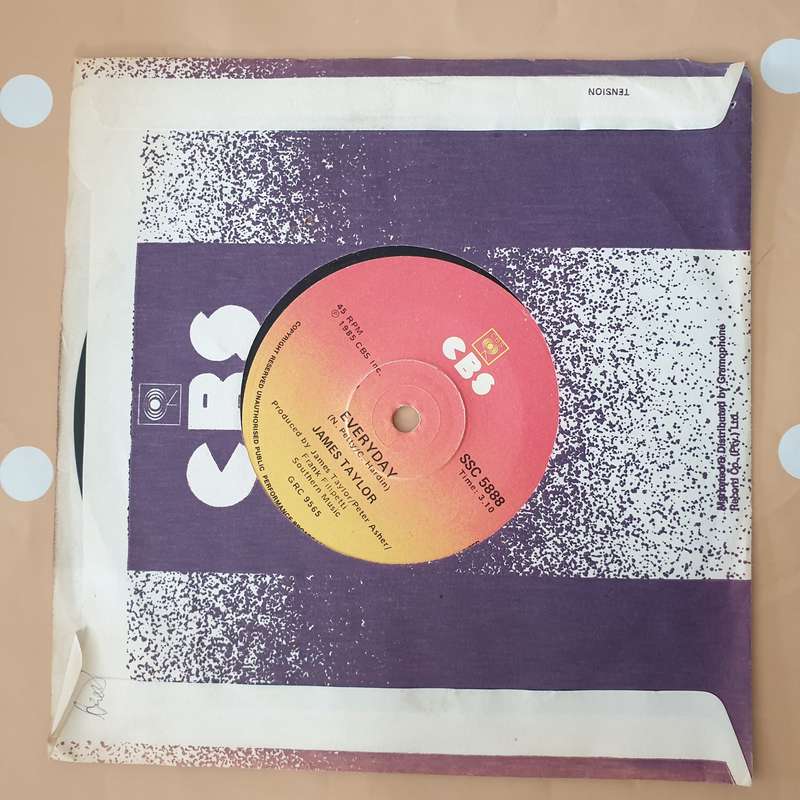 James Taylor  Everyday - Vinyl 7" Record - Very-Good+ Quality (VG+)