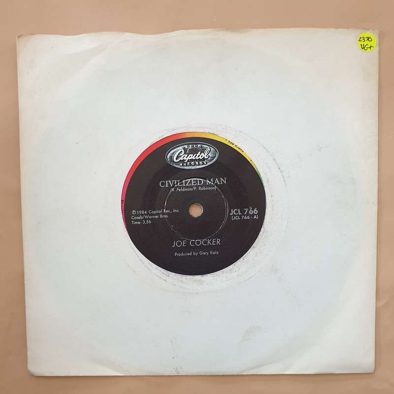 Joe Cocker  Civilized Man / Come On In - Vinyl 7" Record - Very-Good+ Quality (VG+)
