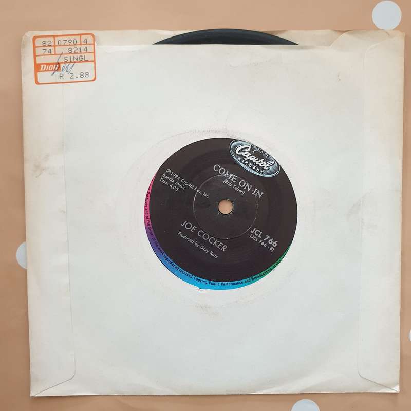 Joe Cocker  Civilized Man / Come On In - Vinyl 7" Record - Very-Good+ Quality (VG+)