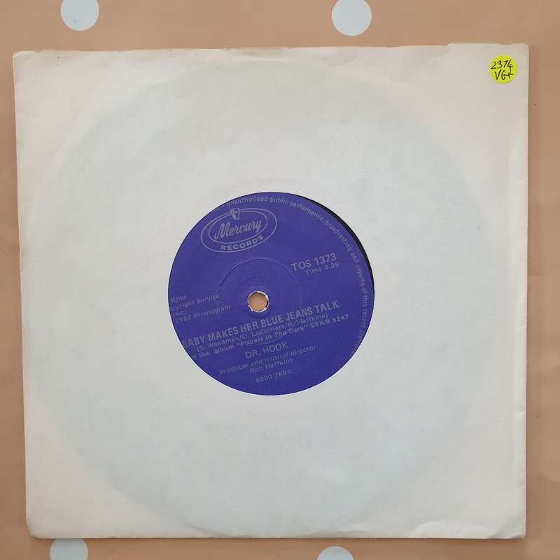 Dr. Hook  Baby Makes Her Blue Jeans Talk - Vinyl 7" Record - Very-Good+ Quality (VG+)