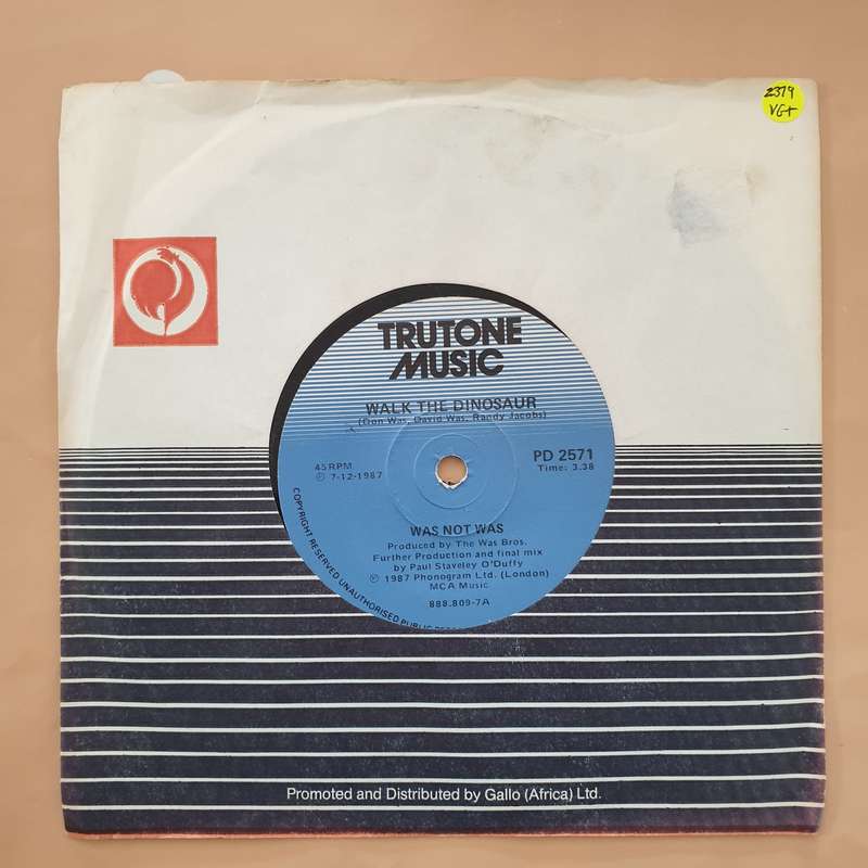 Was (Not Was)  Walk The Dinosaur - Vinyl 7" Record - Very-Good+ Quality (VG+)