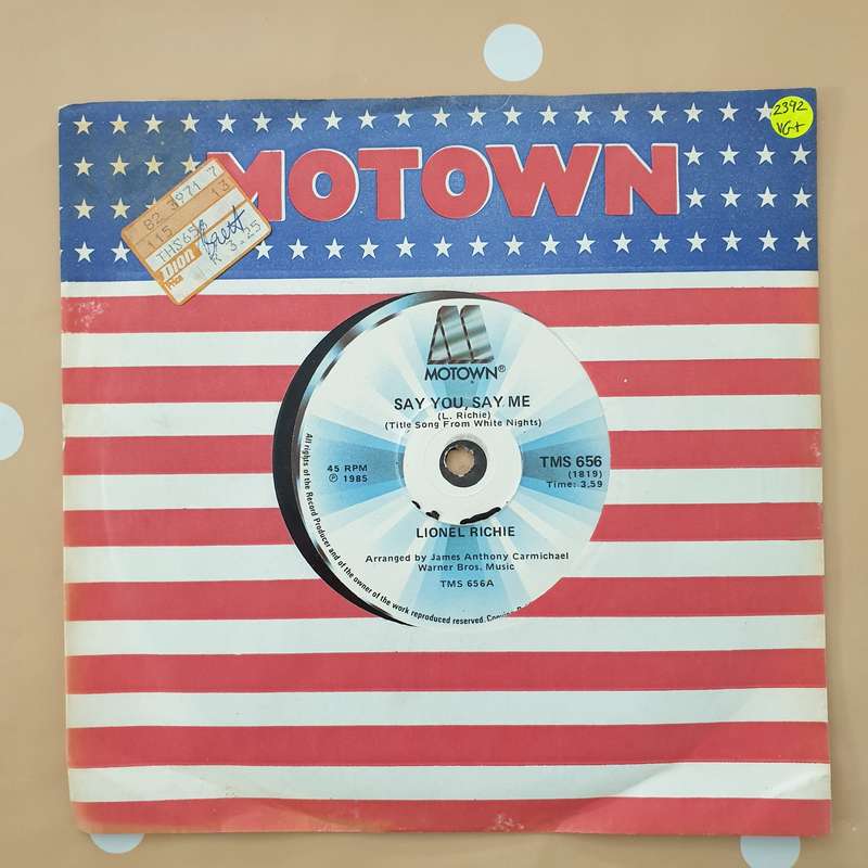 Lionel Richie  Say You, Say Me - Vinyl 7" Record - Very-Good+ Quality (VG+)