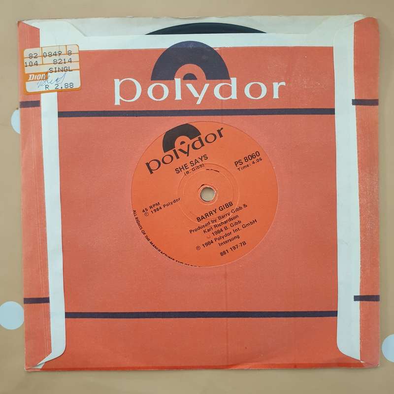 Barry Gibb  Shine Shine - Vinyl 7" Record - Very-Good+ Quality (VG+)