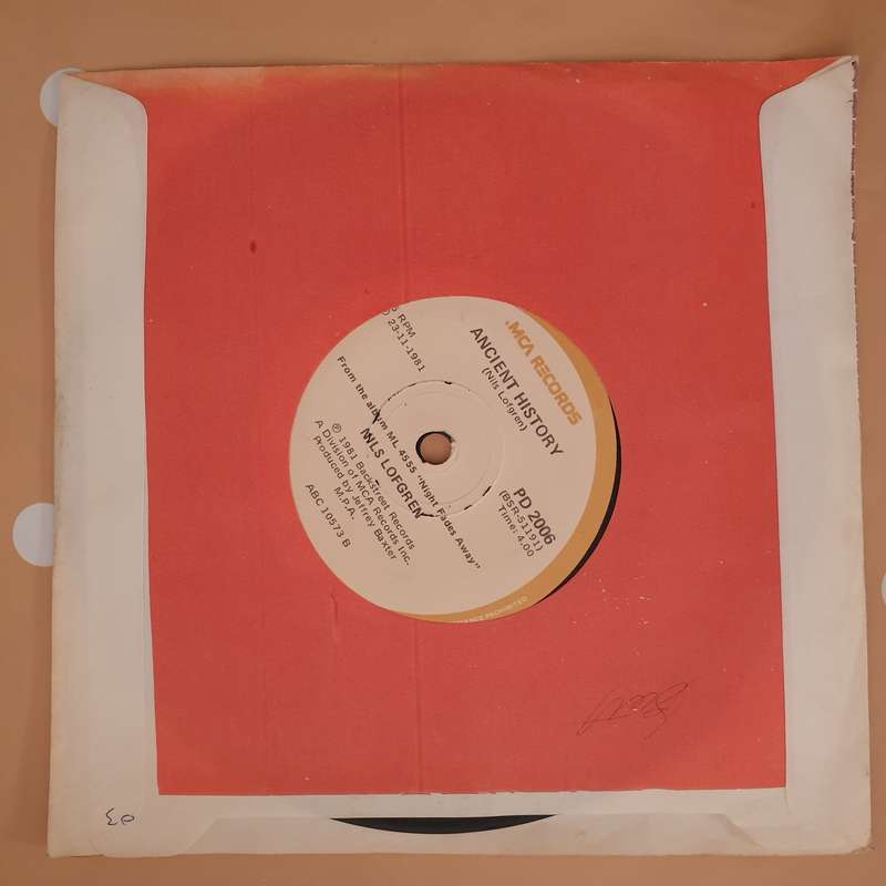 Nils Lofgren  Night Fades Away - Vinyl 7" Record - Very-Good+ Quality (VG+)