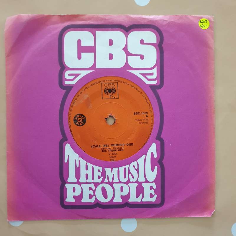 The Tremeloes  (Call Me) Number One - Vinyl 7" Record - Very-Good- Quality (VG-)