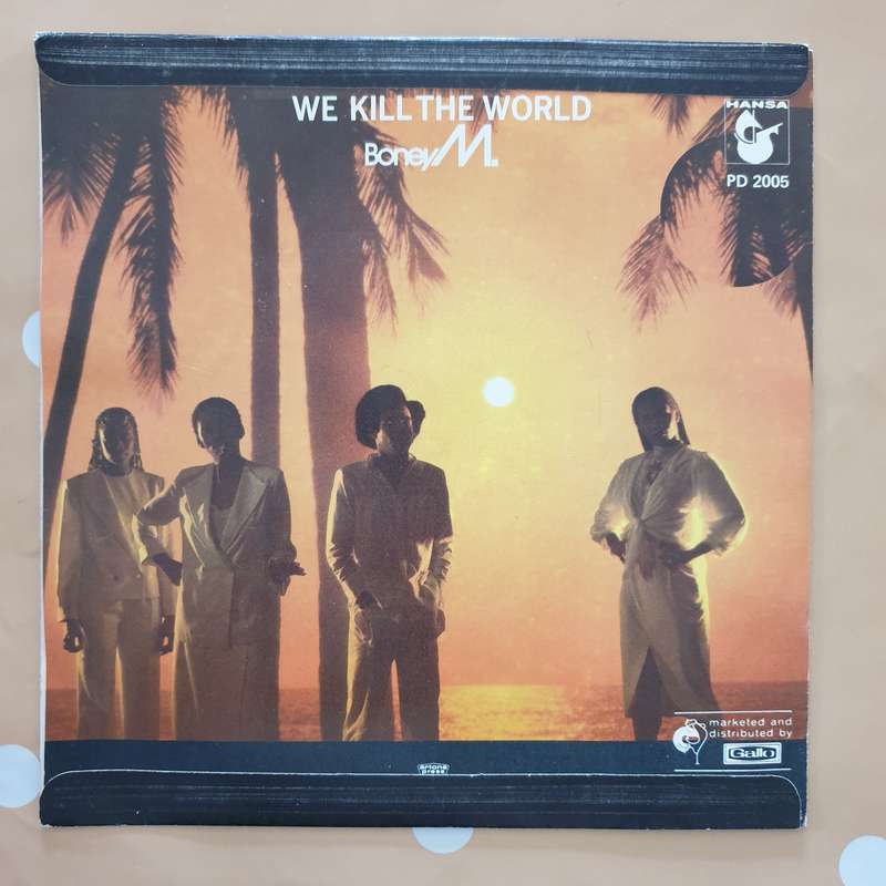 Boney M.  We Kill The World - Vinyl 7" Record - Very-Good+ Quality (VG+)