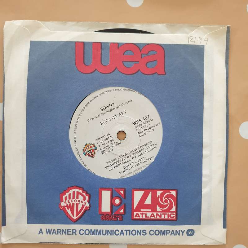 Rod Stewart  Young Turks - Vinyl 7" Record - Very-Good+ Quality (VG+)
