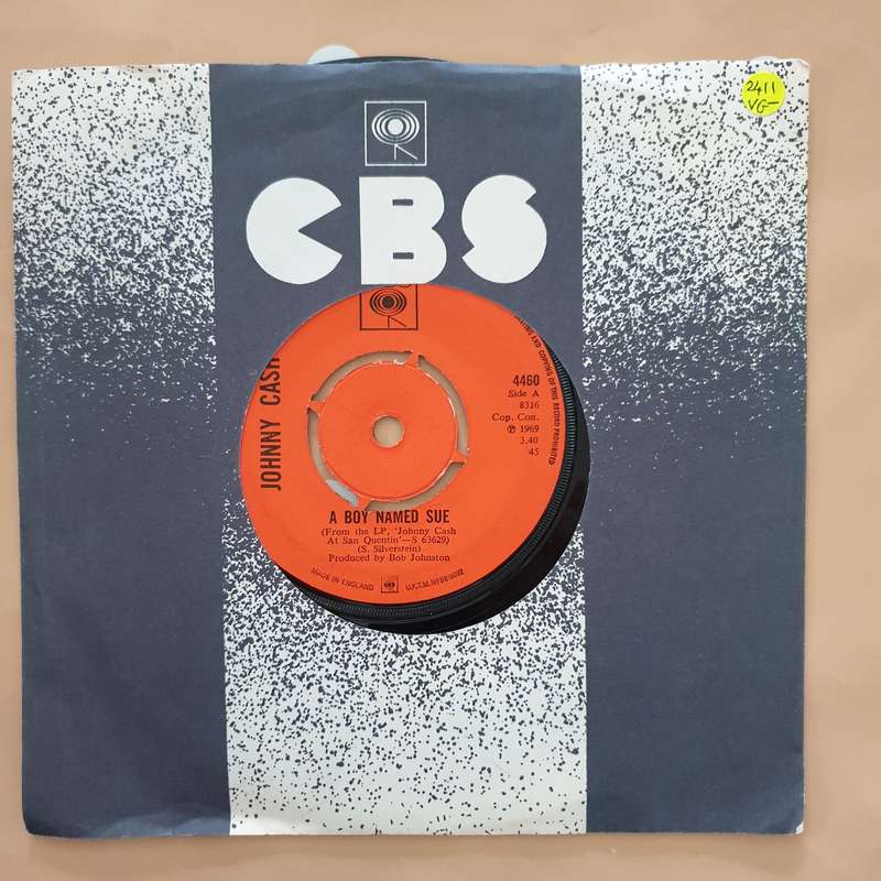 Johnny Cash  A Boy Named Sue - Vinyl 7" Record - Very-Good- Quality (VG-)