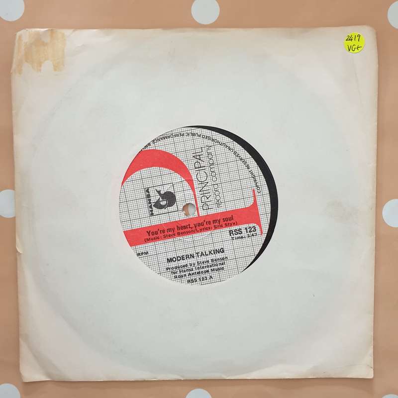 Modern Talking  You're My Heart, You're My Soul - Vinyl 7" Record - Very-Good+ Quality (VG+)