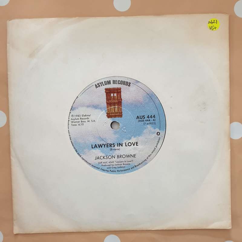 Jackson Browne  Lawyers In Love - Vinyl 7" Record - Very-Good+ Quality (VG+)
