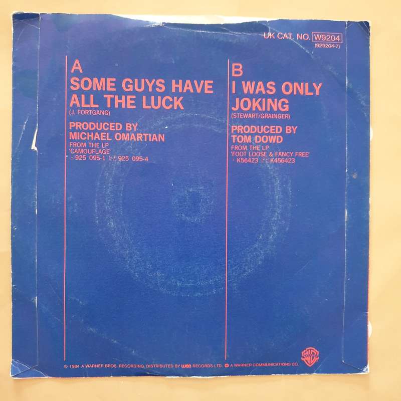Rod Stewart  Some Guys Have All The Luck - Vinyl 7" Record - Very-Good+ Quality (VG+)