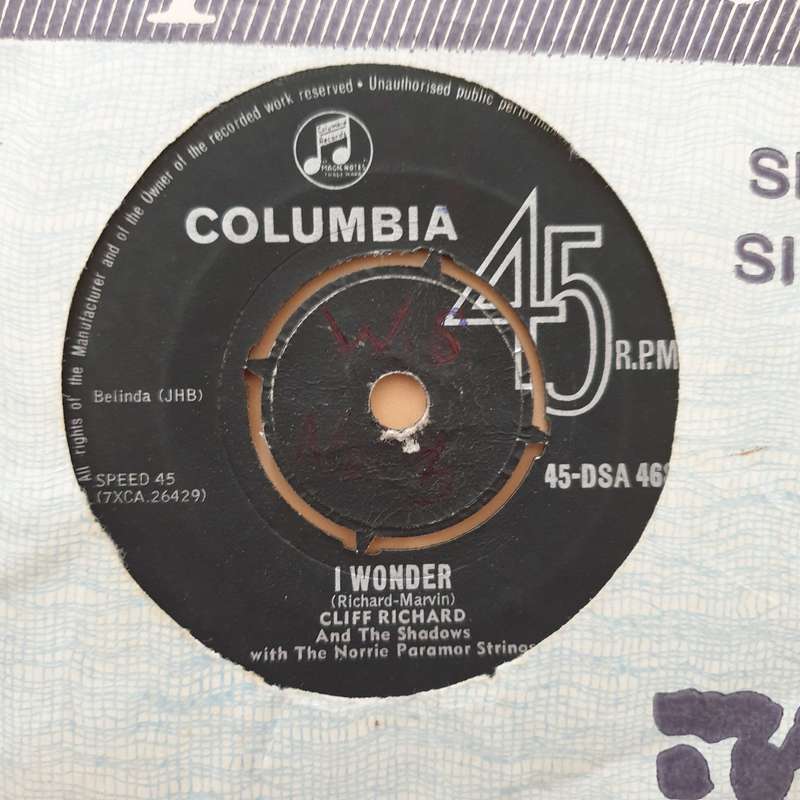 Cliff Richard And The Shadows  Lucky Lips - Vinyl 7" Record - Good+ Quality (G+)