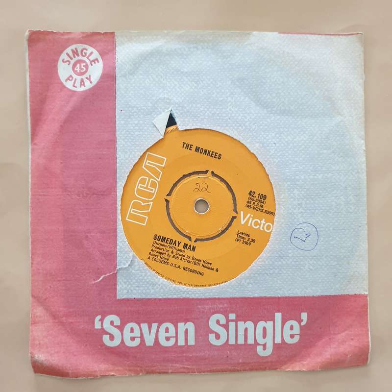 The Monkees  Listen To The Band / Someday Man - Vinyl 7" Record - Very-Good Quality (VG)