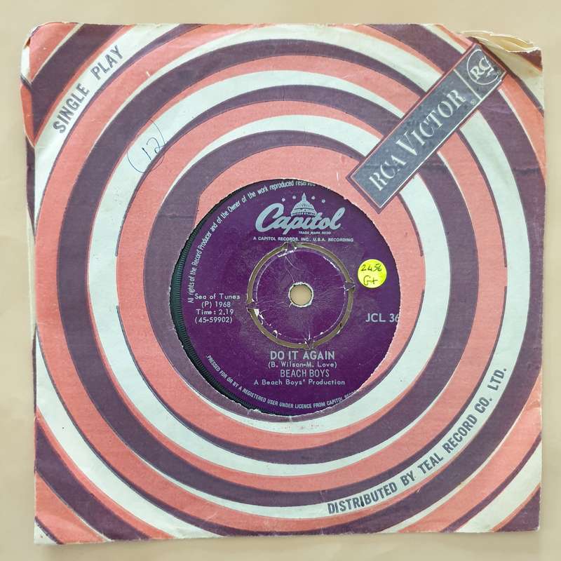 The Beach Boys  Do It Again / Wake The World  - Vinyl 7" Record - Good+ Quality (G+)