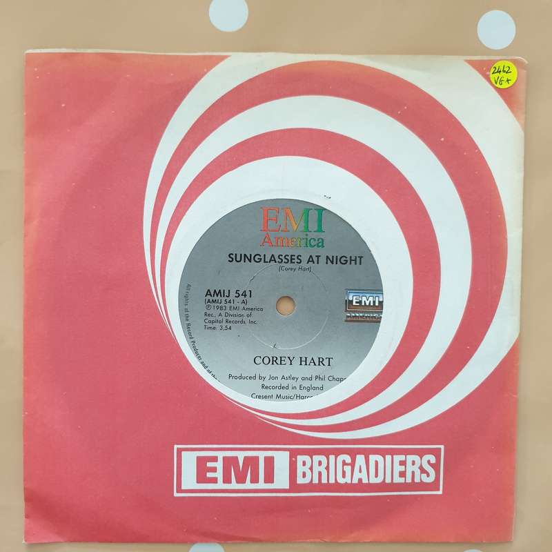 Corey Hart  Sunglasses At Night - Vinyl 7" Record - Very-Good+ Quality (VG+)