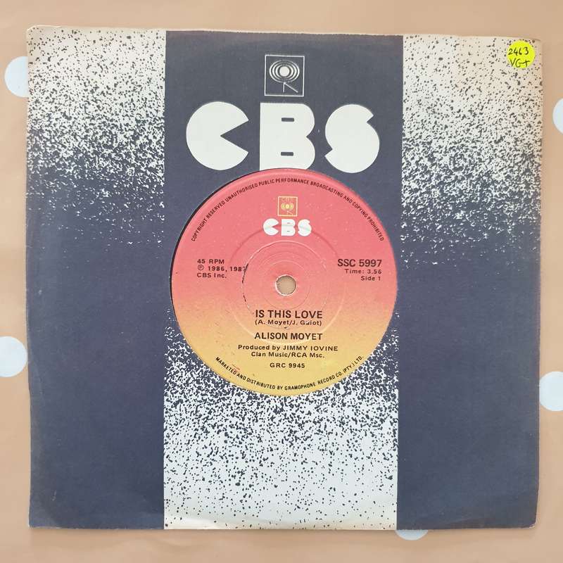 Alison Moyet - Is This Love - Vinyl 7" Record - Very-Good+ Quality (VG+)