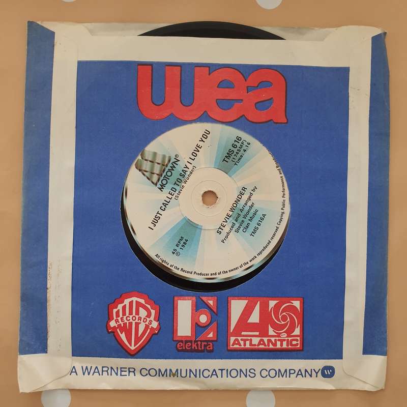 Stevie Wonder  I Just Called To Say I Love You - Vinyl 7" Record - Very-Good- Quality (VG-)