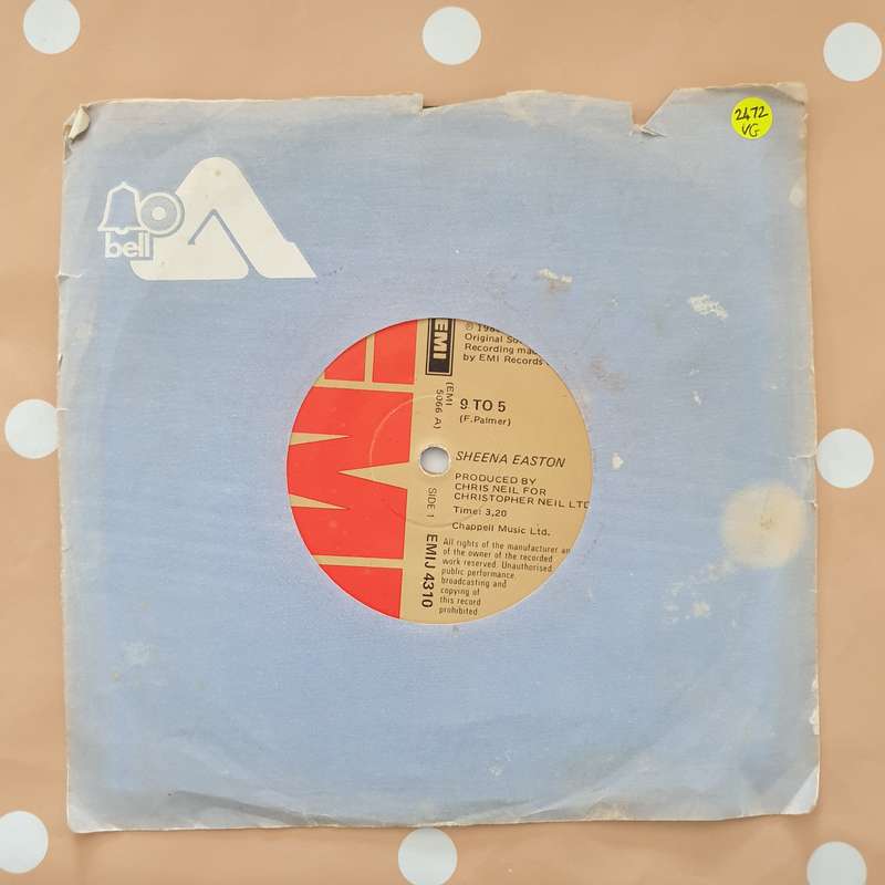Sheena Easton  9 to 5 - Vinyl 7" Record - Very-Good Quality (VG)