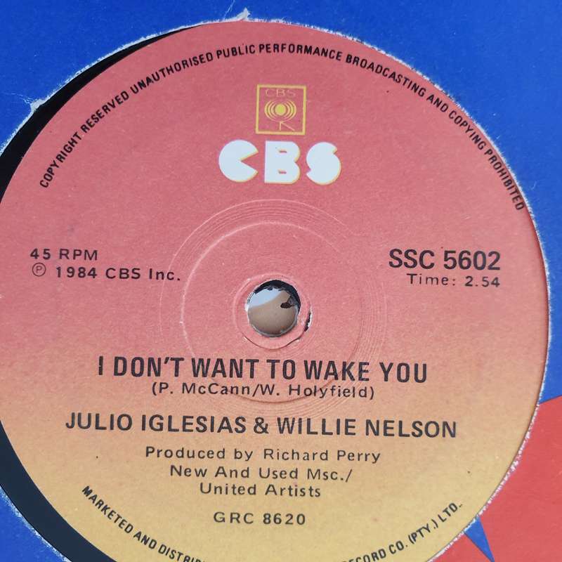 Julio Iglesias And Willie Nelson  To All The Girls I've Loved Before - Vinyl 7" Record - Ve...