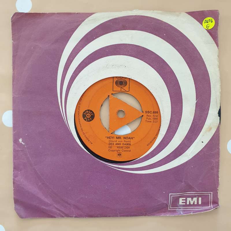 Dawn Silver / Des And Dawn  "Mommy I Like To Be ..." / Hey! Mr. Noah - Vinyl 7" Record - Go...
