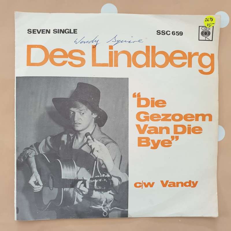 Des Lindberg  Die Gezoem Van Die Bye (Big Rock Candy Mountain) - Vinyl 7" Record - Very-Goo...