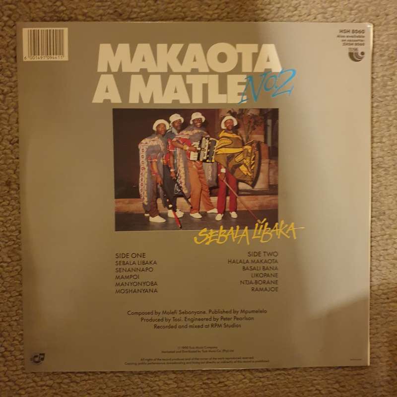 Makaota A Matle No 2 - Sebala Libaka - Vinyl LP Record - Very-Good+ Quality (VG+)