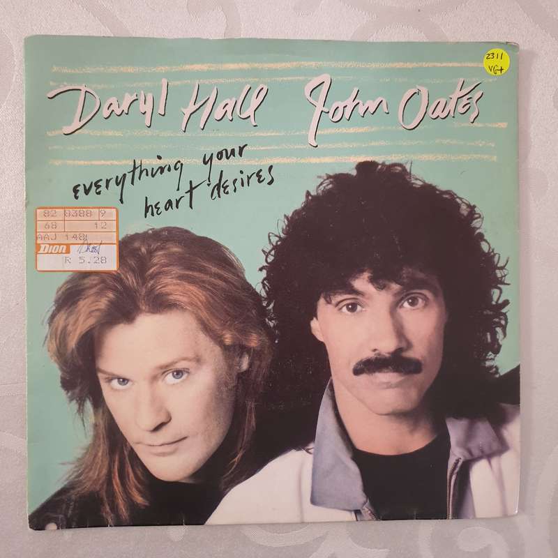 Daryl Hall John Oates  Everything Your Heart Desires - Vinyl 7" Record - Very-Good+ Quality...