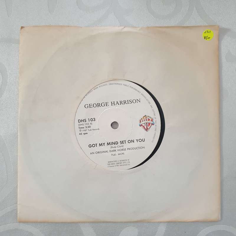 George Harrison  Got My Mind Set On You - Vinyl 7" Record - Very-Good+ Quality (VG+)