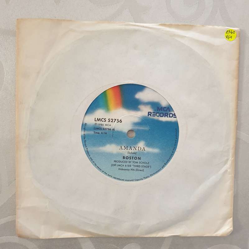 Boston  Amanda - Vinyl 7" Record - Very-Good+ Quality (VG+)
