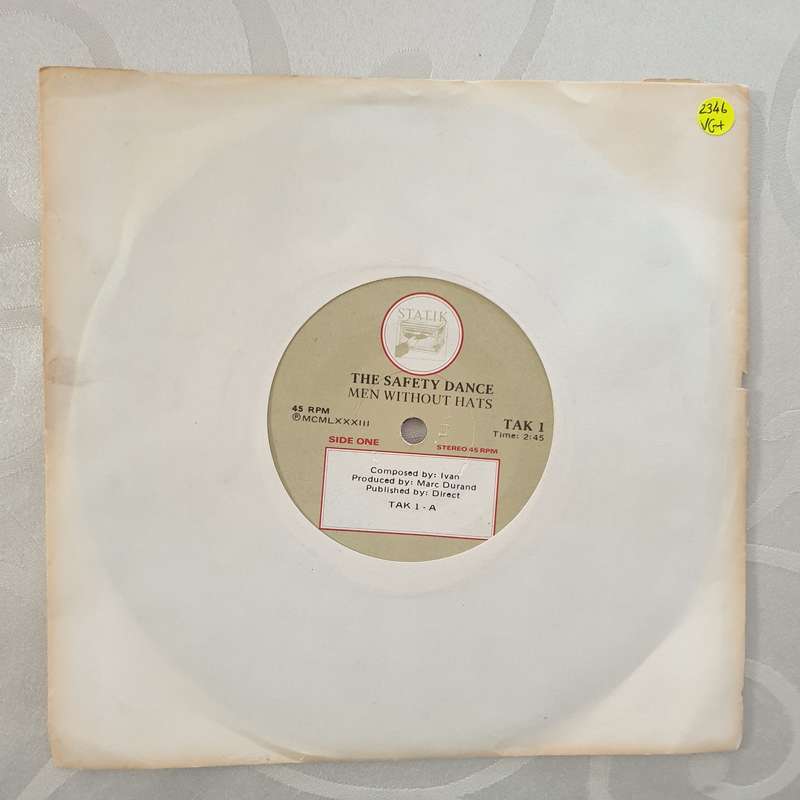 Men Without Hats  The Safety Dance - Vinyl 7" Record - Very-Good+ Quality (VG+)