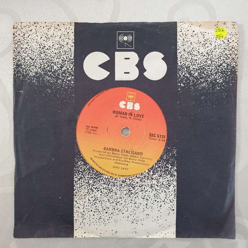 Barbra Streisand  Woman In Love - Vinyl 7" Record - Very-Good+ Quality (VG+)