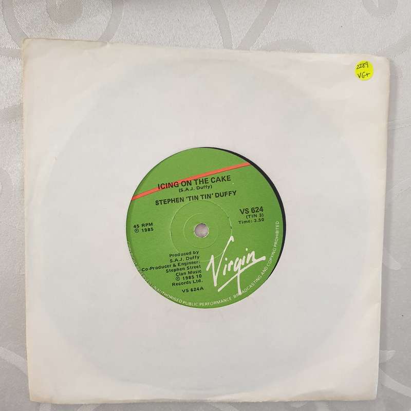 Stephen Duffy  Icing On the Cake - Vinyl 7" Record - Very-Good+ Quality (VG+)