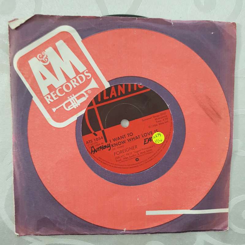 Foreigner  I Want To Know What Love Is - Vinyl 7" Record - Very-Good+ Quality (VG+)