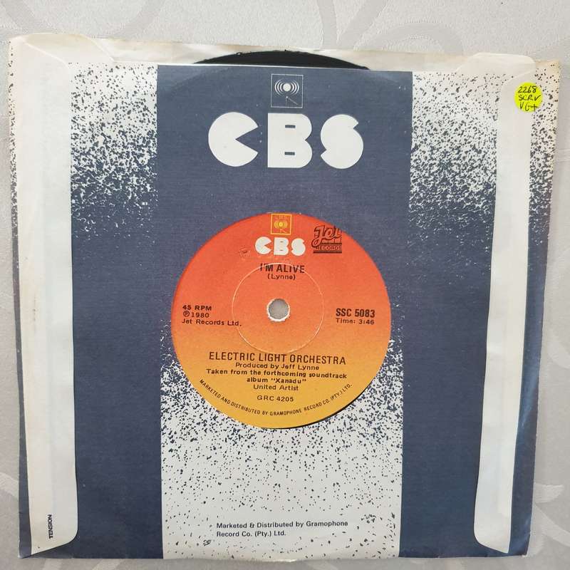 Electric Light Orchestra  I'm Alive - Vinyl 7" Record - Very-Good+ Quality (VG+)