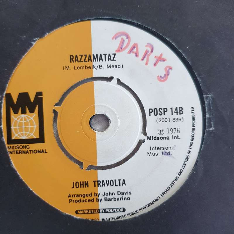 John Travolta  Greased Lightning - Vinyl 7" Record - Very-Good Quality (VG)