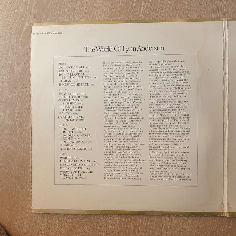 the World of Lyn Anderson - Vinyl LP Record - Very-Good+ Quality (VG+)