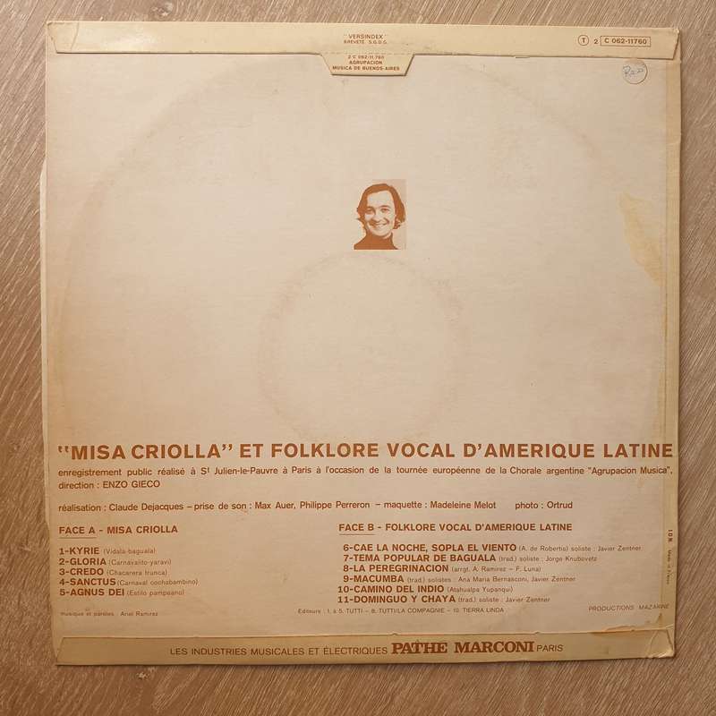 Misa Criolla -   - Et Folklore Vocal D'Amérique Latine - Agrupación Música De Buenos-Aires- Vi...