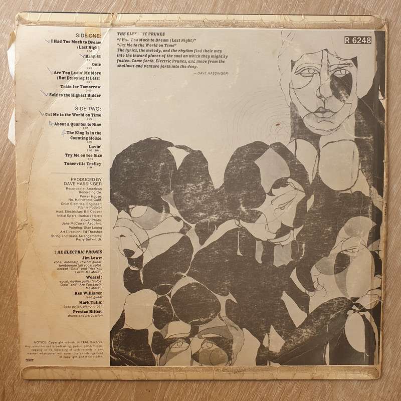 The Electric Prunes  The Electric Prunes  Vinyl LP Record - Good Quality (G)