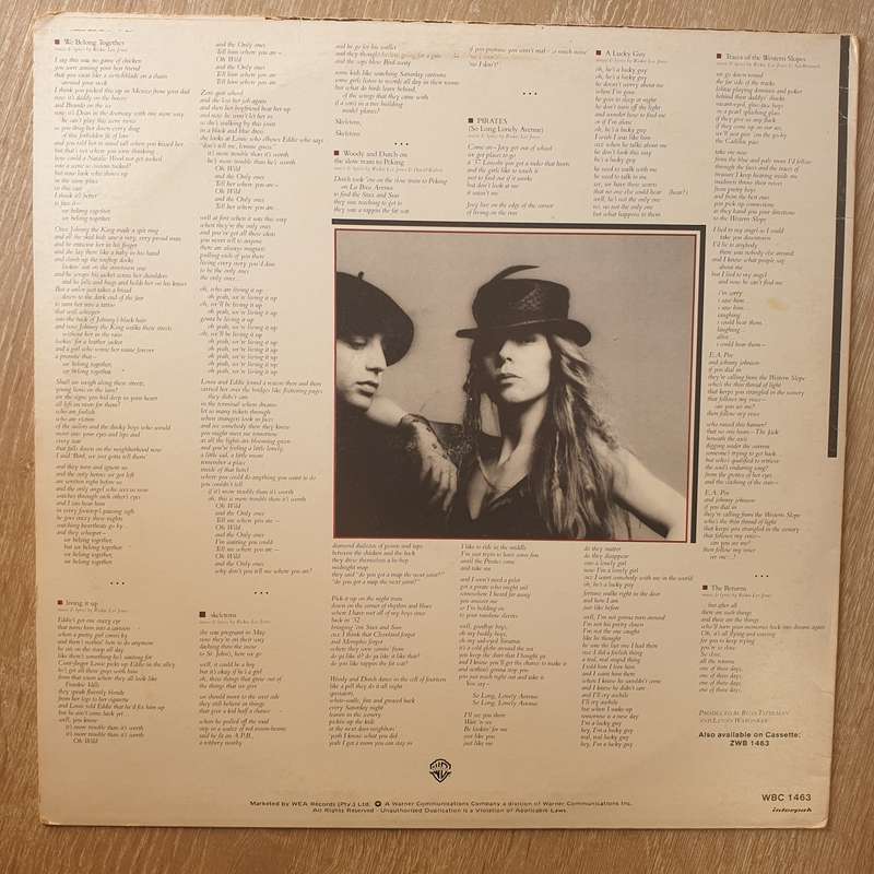 Rickie Lee Jones - Pirates - Vinyl LP Record - Very-Good Quality (VG)