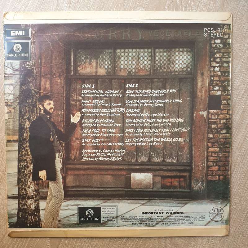 Ringo Starr  Sentimental Journey - Vinyl LP Record - Very-Good Quality (VG)