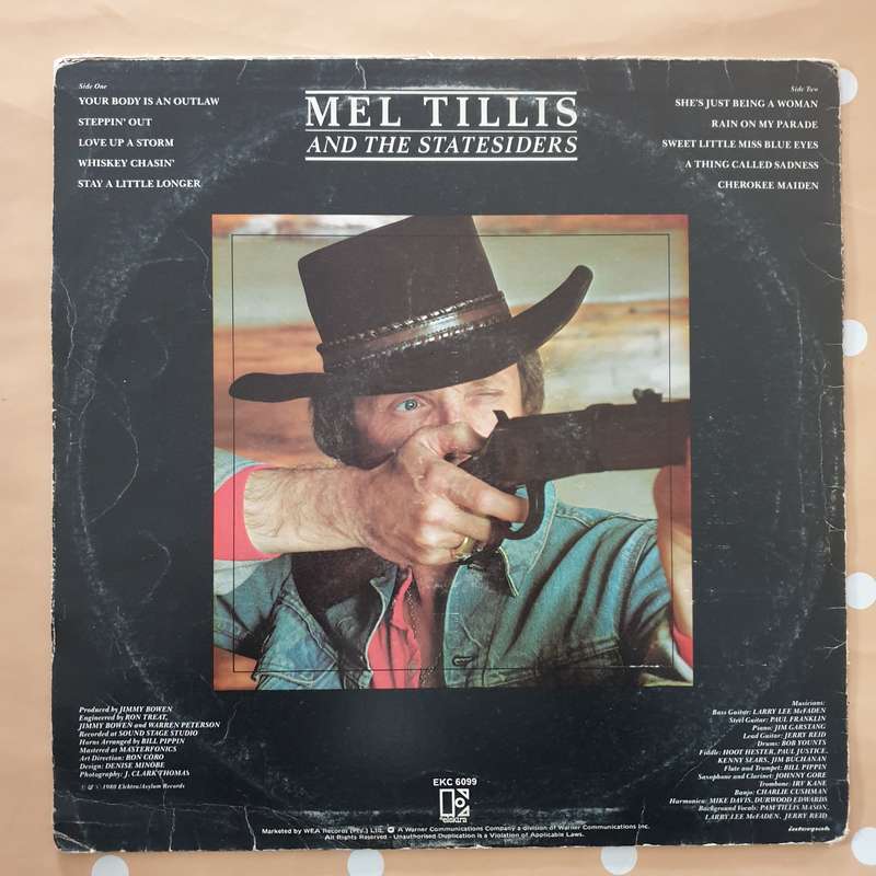 Mel Tillis  Your Body Is An Outlaw - Vinyl LP Record - Very-Good Quality (VG)