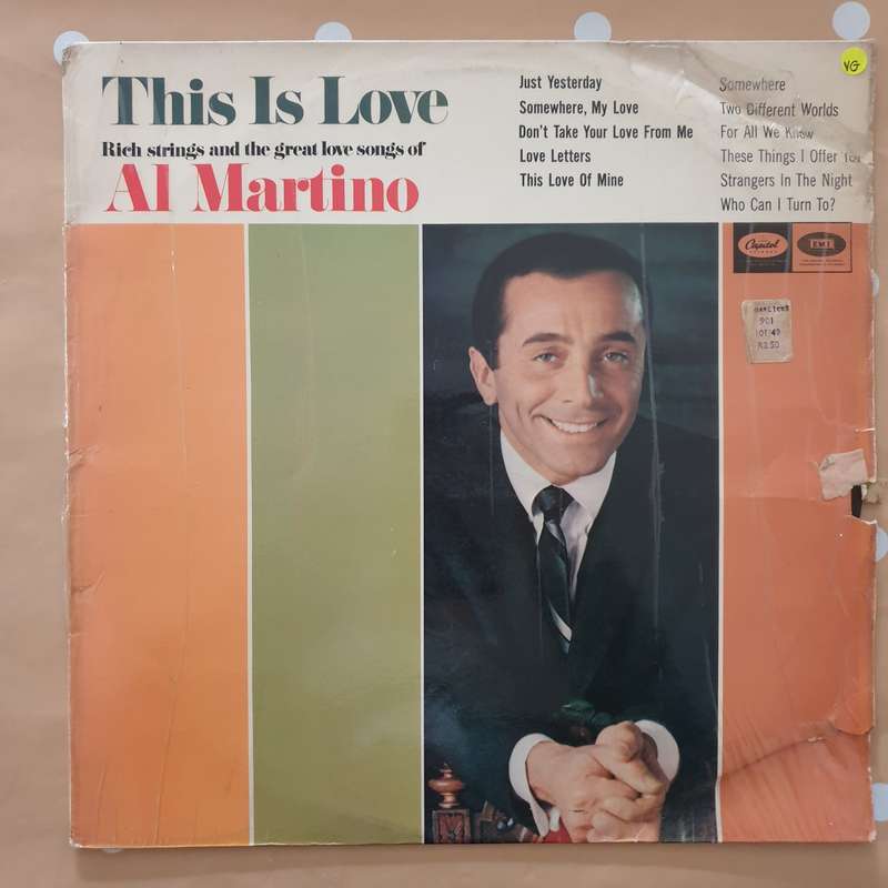 Al Martino - This is Love - Vinyl LP Record - Very-Good Quality (VG)