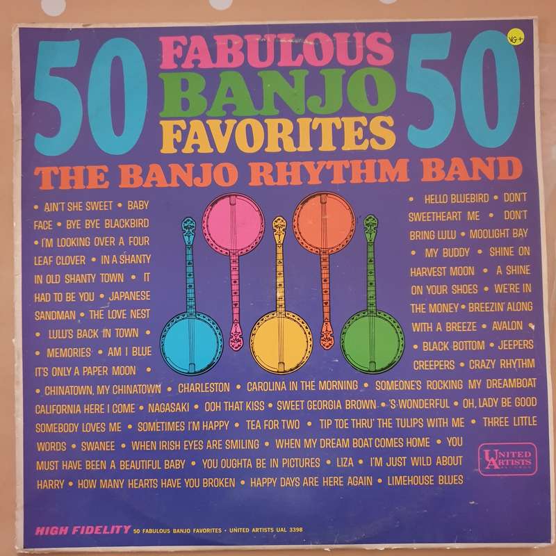 The Banjo Rhythm Band  50 Fabulous Banjo Favorites -  Vinyl LP Record - Very-Good+ Quality ...