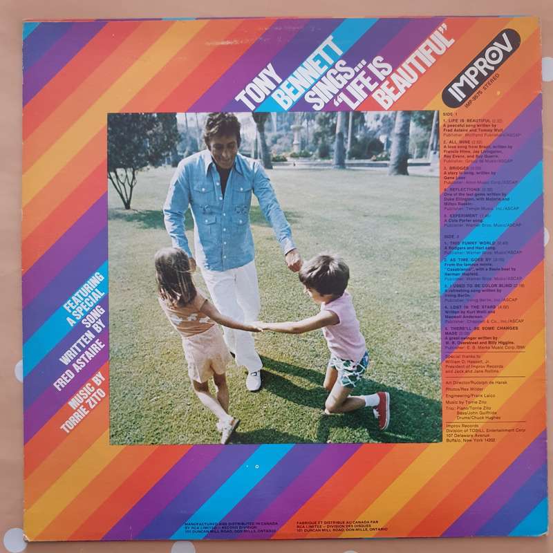 Tony Bennett  Tony Bennett Sings... "Life Is Beautiful" - Vinyl LP Record - Very-Good+ Qual...